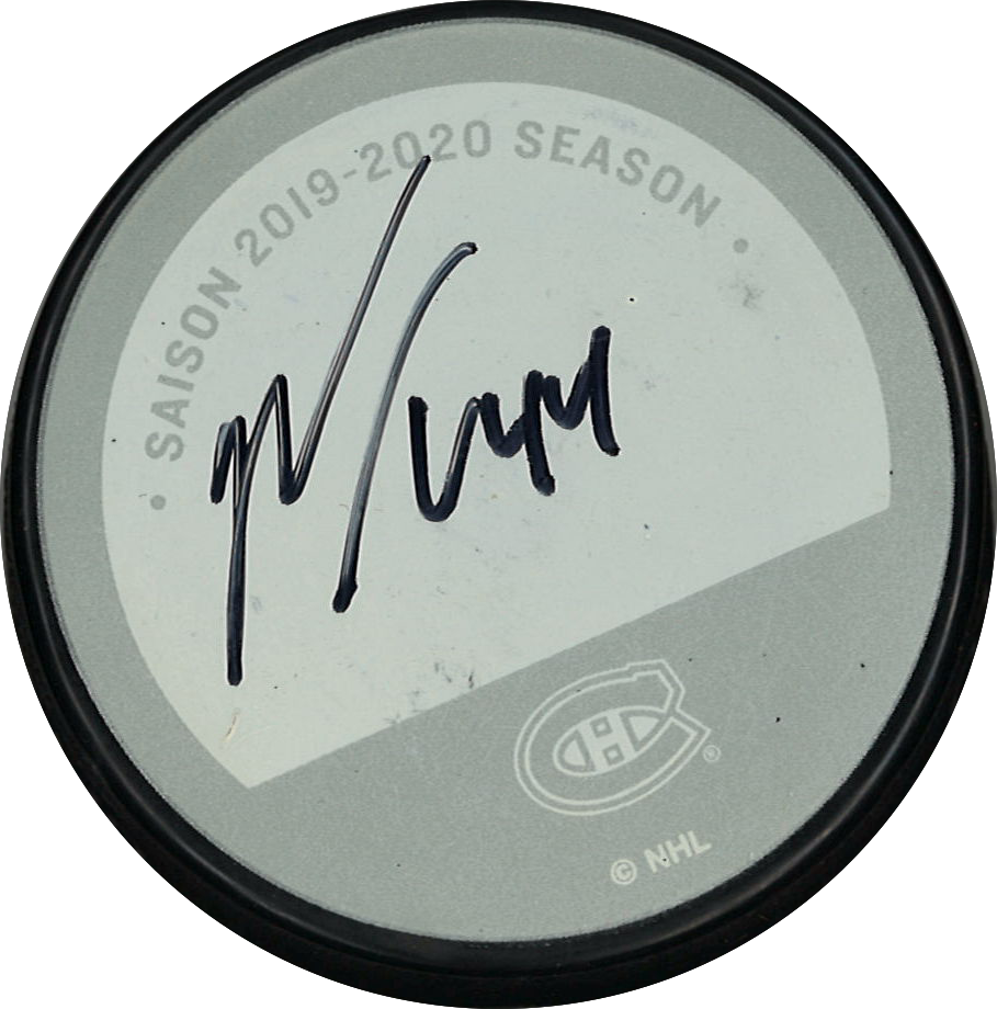Nate Thompson rondelle autographiée de la Fondation des Canadiens pour l'Enfance