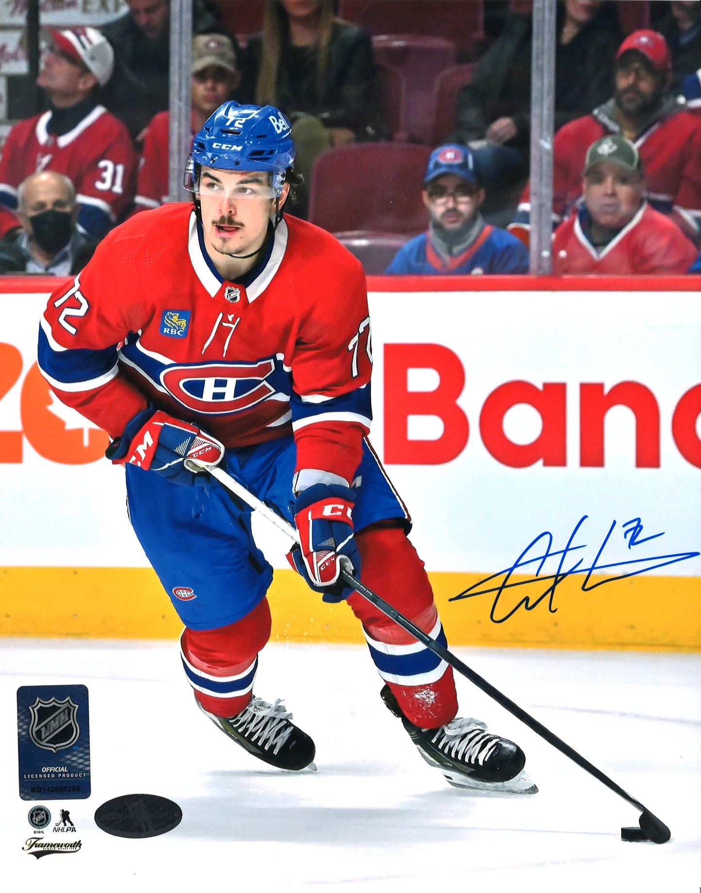 Arber Xhekaj photo 8x10  autographiée Canadiens de Montréal