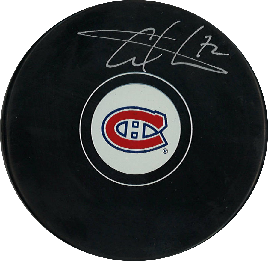 Arber Xhekaj rondelle NHL autographiée des Canadiens de Montréal