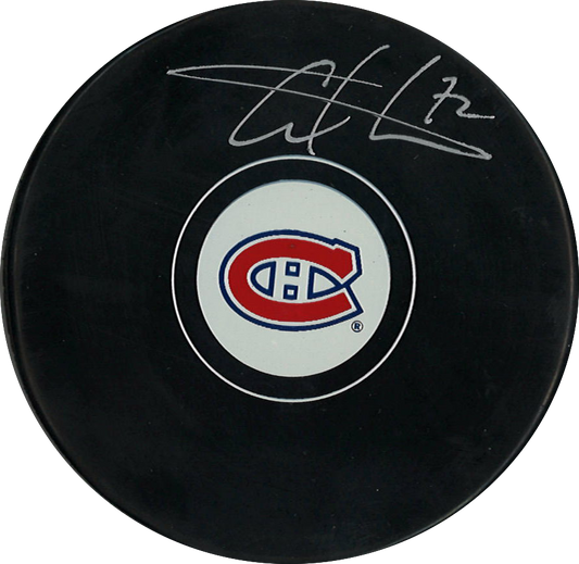 Arber Xhekaj rondelle NHL autographiée des Canadiens de Montréal